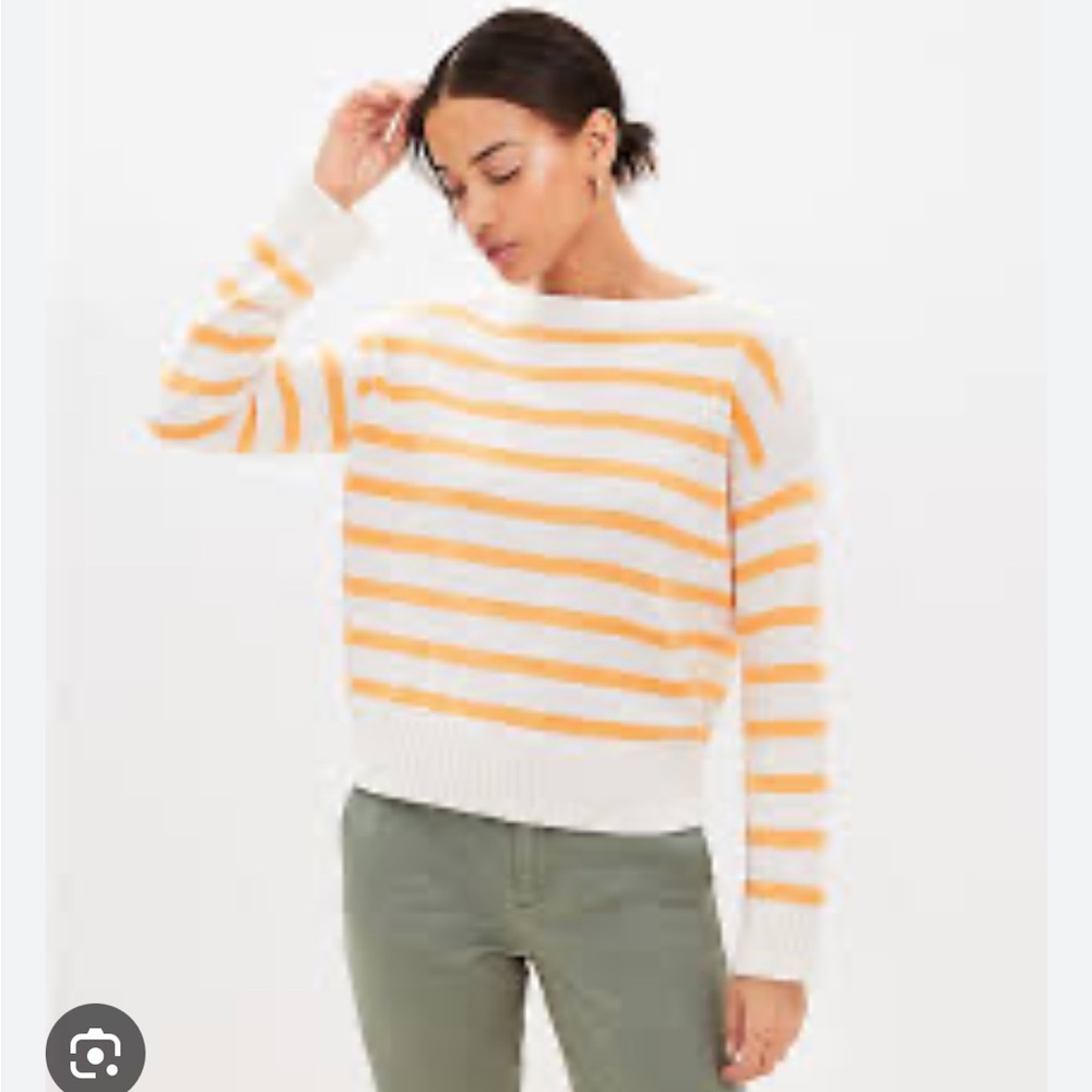 Loft striped boatneck sweater